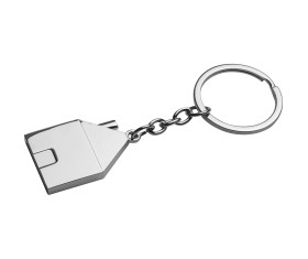 Metal keyring in house shape